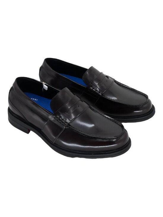 Nunn Bush Lincoln Mens Moc Toe Penny Loafers Burgundy Wide US 8W EU 41 main image 5